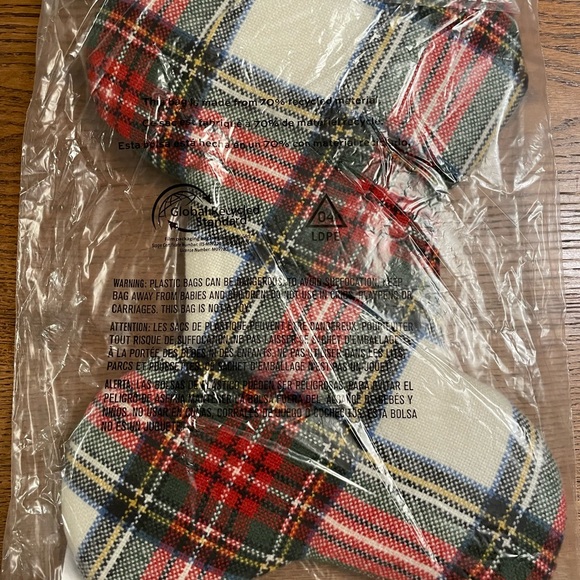 NEW Pottery Barn Stewart Plaid Bone Pet Dog Christmas Stocking - Picture 2 of 3